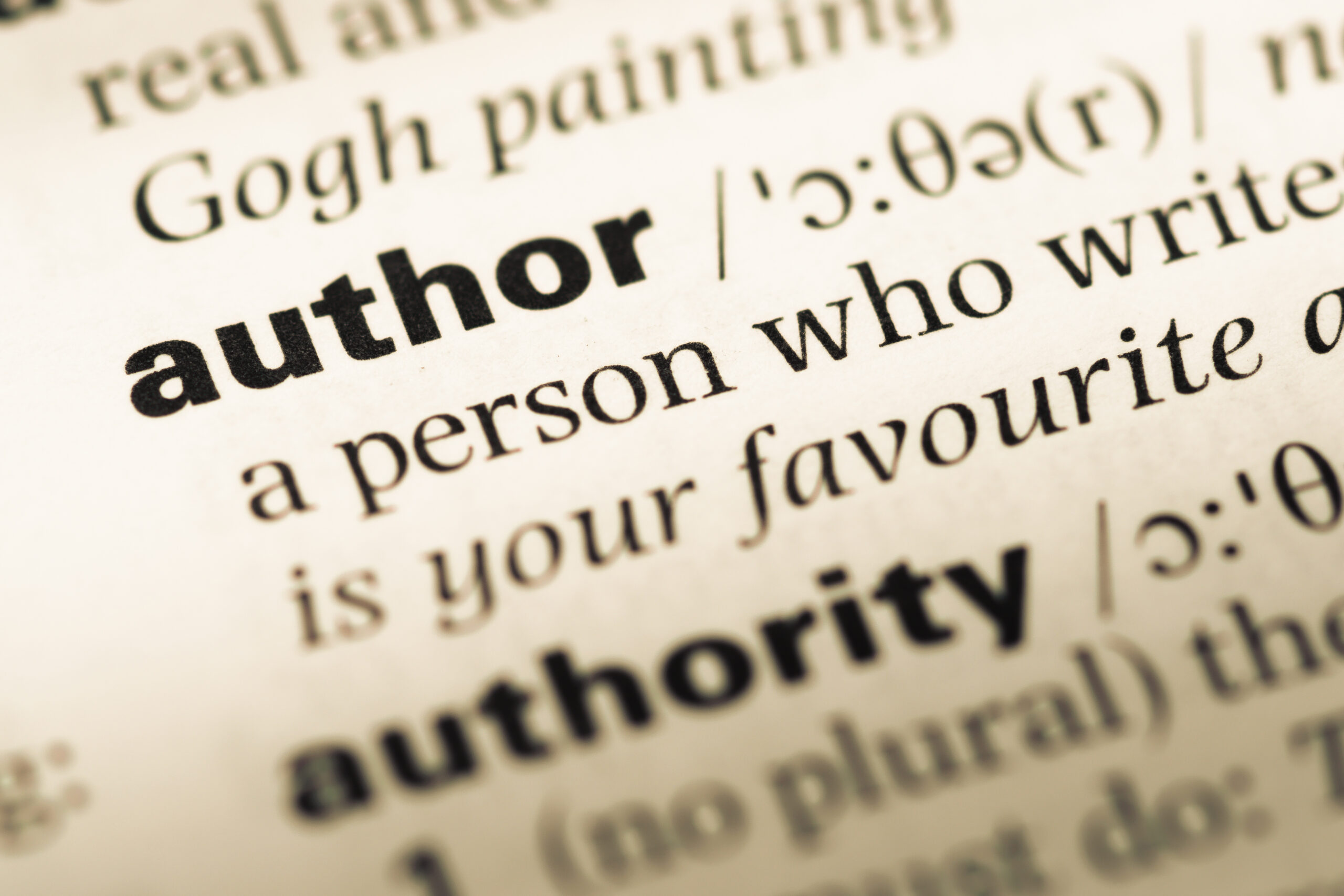 AUTHOR entry in dictionary